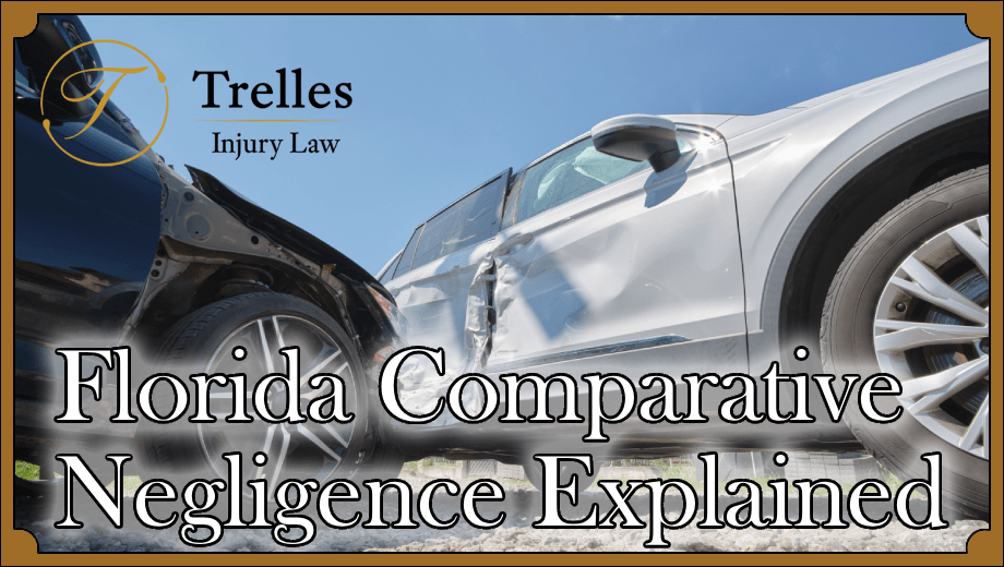 Side-impact Florida car accident involving two vehicles, used for a Trelles Injury Law blog on comparative negligence.