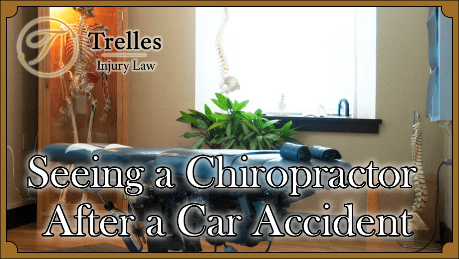 chiropractor office with title seeing a chiropractor after a car accident
