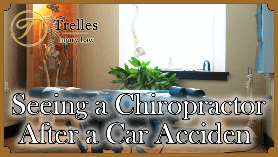 chiropractor office with title seeing a chiropractor after a car accident
